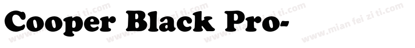 Cooper Black Pro字体转换